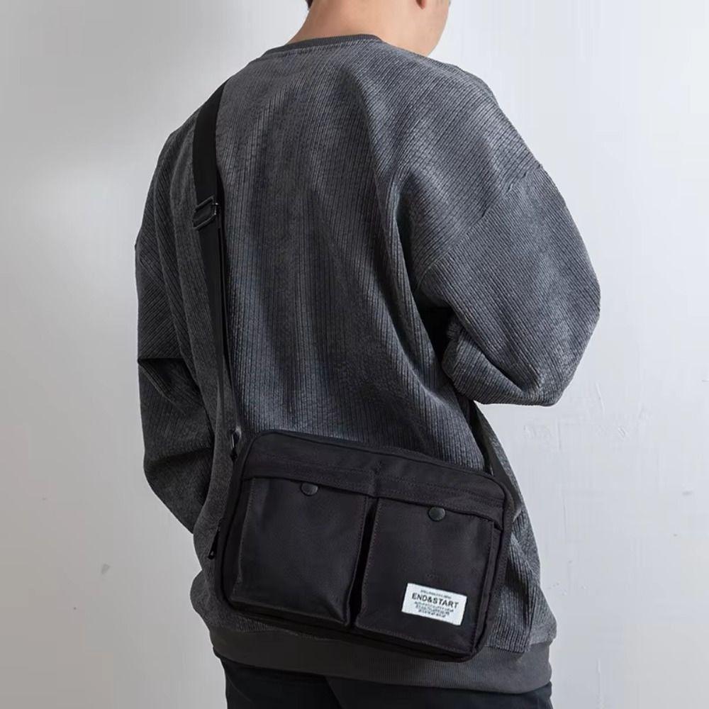Trendy Men Crossbody Bag Japanese Style Work Messenger Bag Mailman Bag School Sling bag  Streetwear
