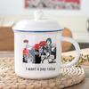 Retro Enamel-Style Ceramic Mug