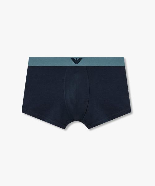 

[Emporio Armani Underwear] Men s Eagle Contrast Banding Trunks 0816112156 [Shipped from Korea] 100% Authentic Blue - XL