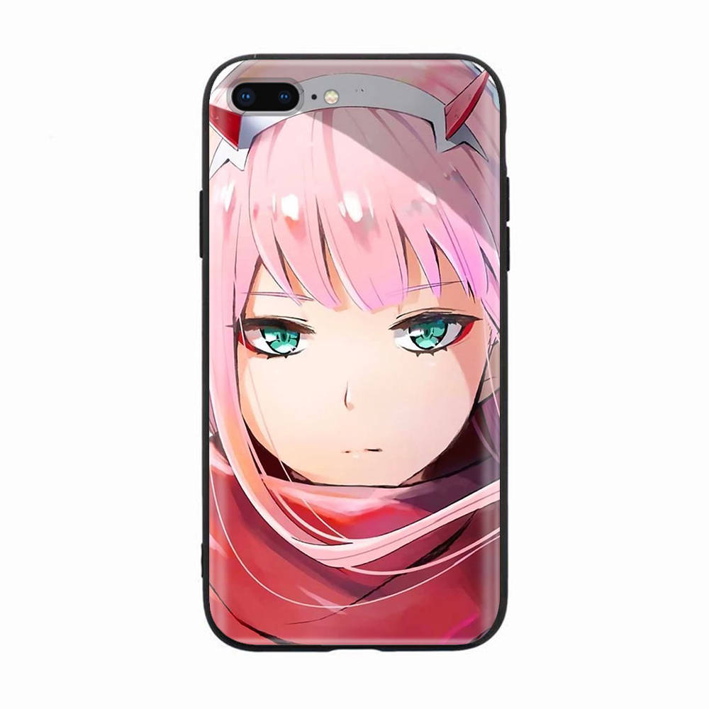 Černé pouzdro pro Xiaomi Redmi 13C Note 9 iPhone XR 7 8 14 15 11 12 13 X XS Pro Max Samsung A25 S23 S24 FE Ultra Plus Darling in the FranXX