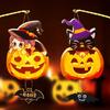 With Handle Halloween Pumpkin Lantern With LED Light Halloween Lantern DIY Materials  Children Toys