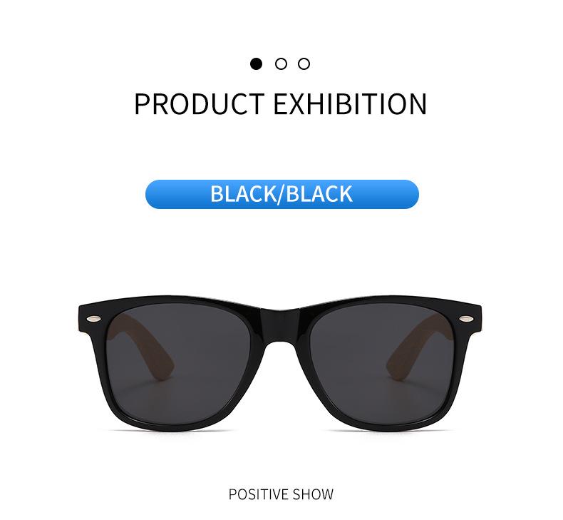 Retro Polaryzacyjne Okulary Bambusowe z Bambusowymi Zausznikami Mao - Unisex Styl Europejski i Amerykański