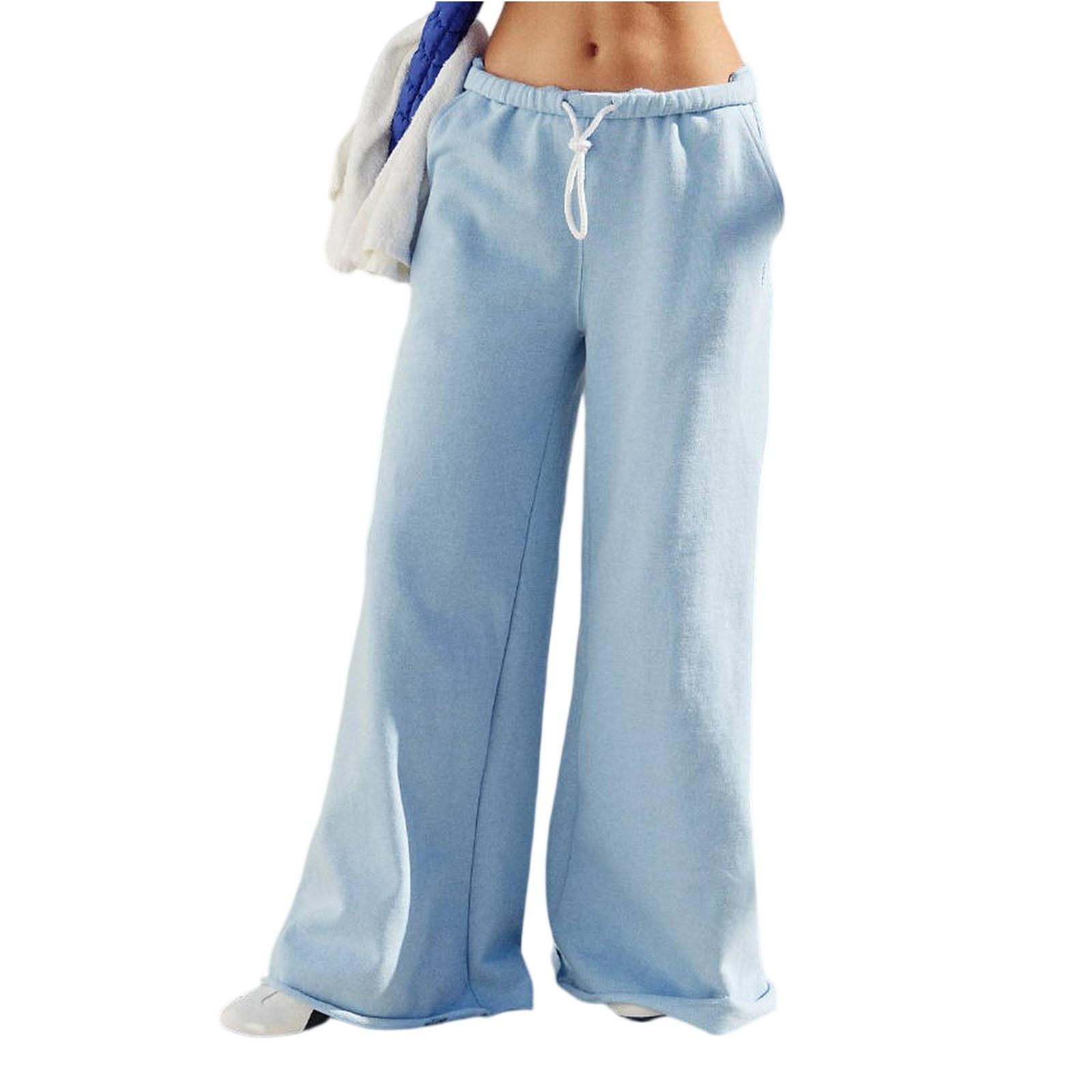 

Женские однотонные повседневные спортивные штаны для бега, модные спортивные штаны с несколькими строчками L синий