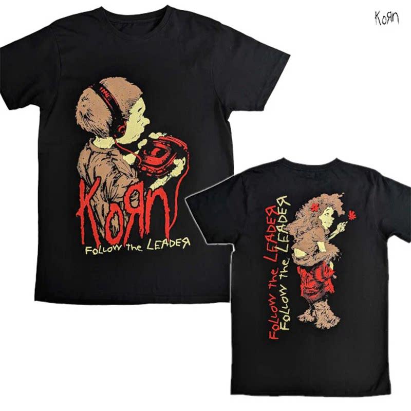 

Follow The Leader Is An American New Metal KORN Band Casual Tshirt Luxury Brand for Men and Women M