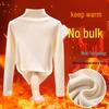 Women's Thermal Half-High Neck Brushed Long-Sleeve Base Layer Top for Autumn/Winter