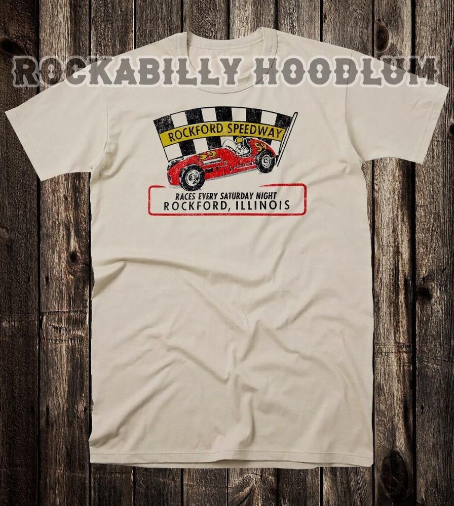 

Hot Rod Tee T Shirt Drag Race Racing Rockford Illinois Speedway Saturday Races M