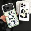 Cute Cartoon Panda Shockproof Phone Case for iPhone 17 Air 16 16E 15 Pro Max 14 Plus 13 Mini 12 Back Cover Anti Fall Fundas