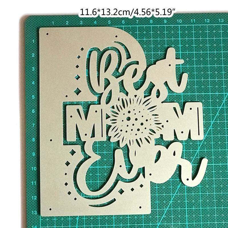 Best Mom Ever Metal Cutting Dies Scrapbooking Stencil Die Cuts Card Embossing