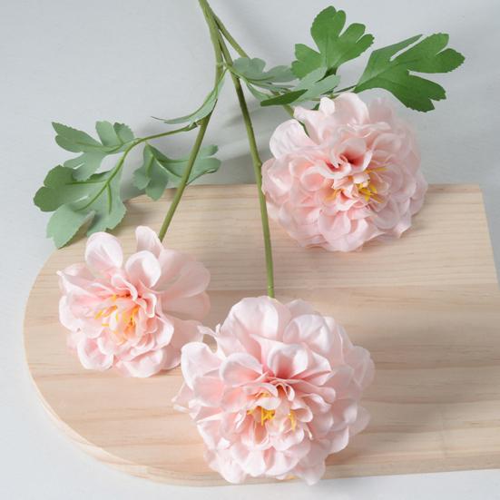 Geranium Flowers UV Resistant Faux Silk Geranium Flower Bouquet with 3 Heads