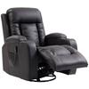 Reclining Massage Heating Chair, Relaxation Chair, Backrest, 360 Swivel, 82 x 99 x 103 cm, Brown
