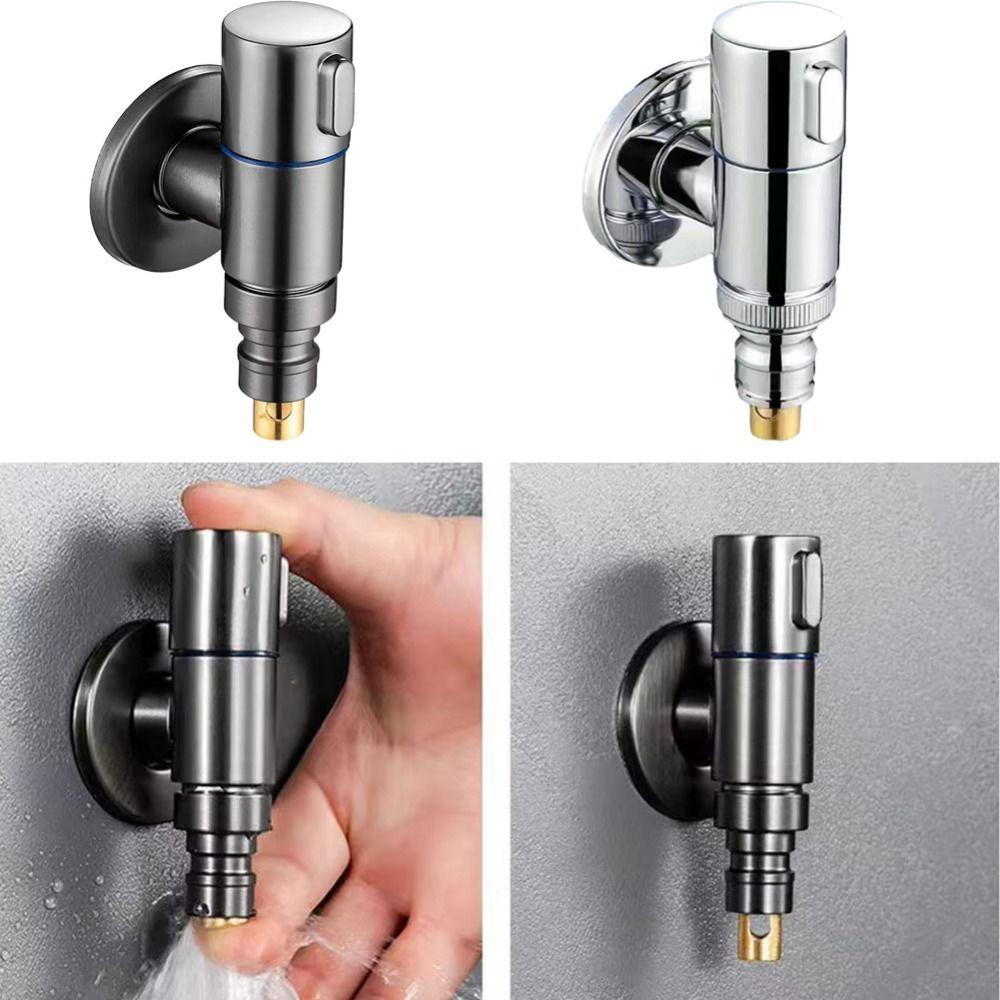 Automatic Water Stop Valve Washing Machine Faucet Quick Opening Small Space Faucet  Flushing System