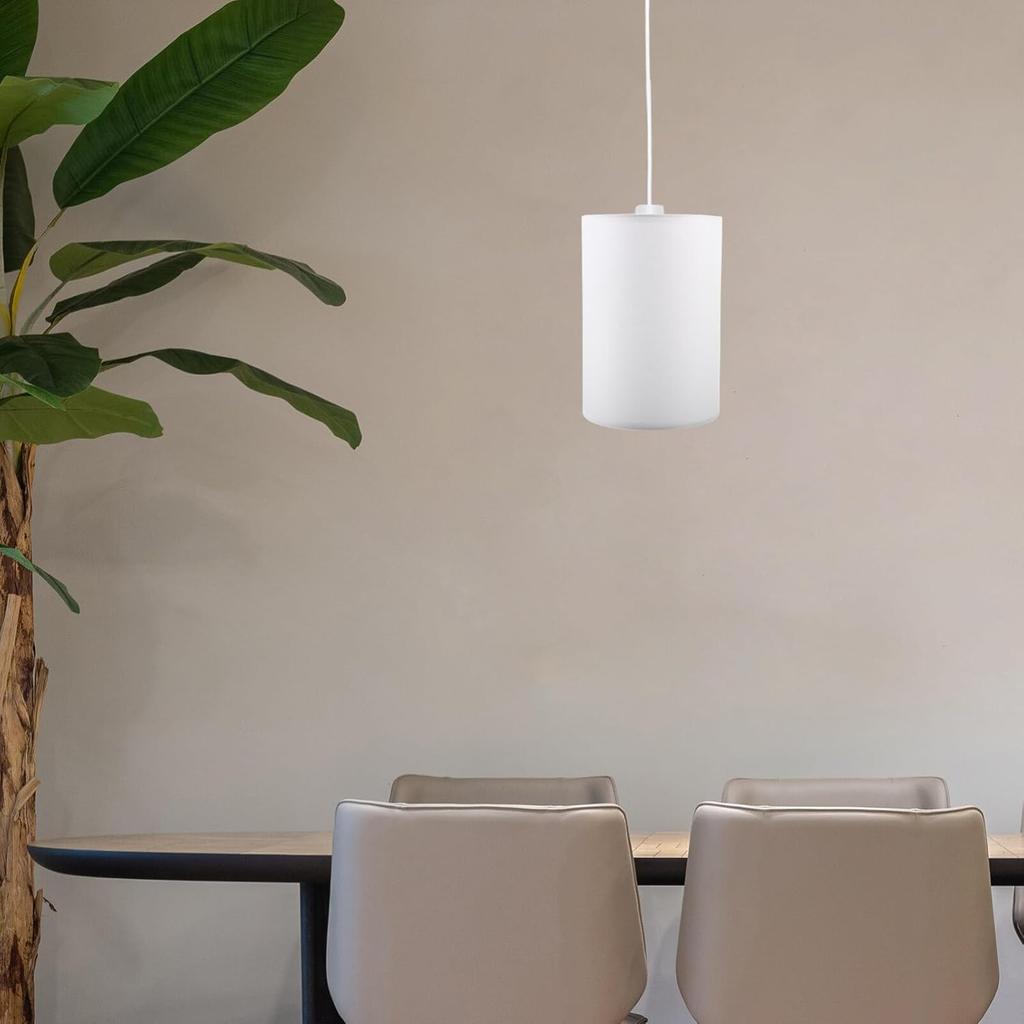 Lamp Shade Round Burlap Lampshade for E27 Bulbs Decorative Lamp Cover for Living Room Bedroom Study