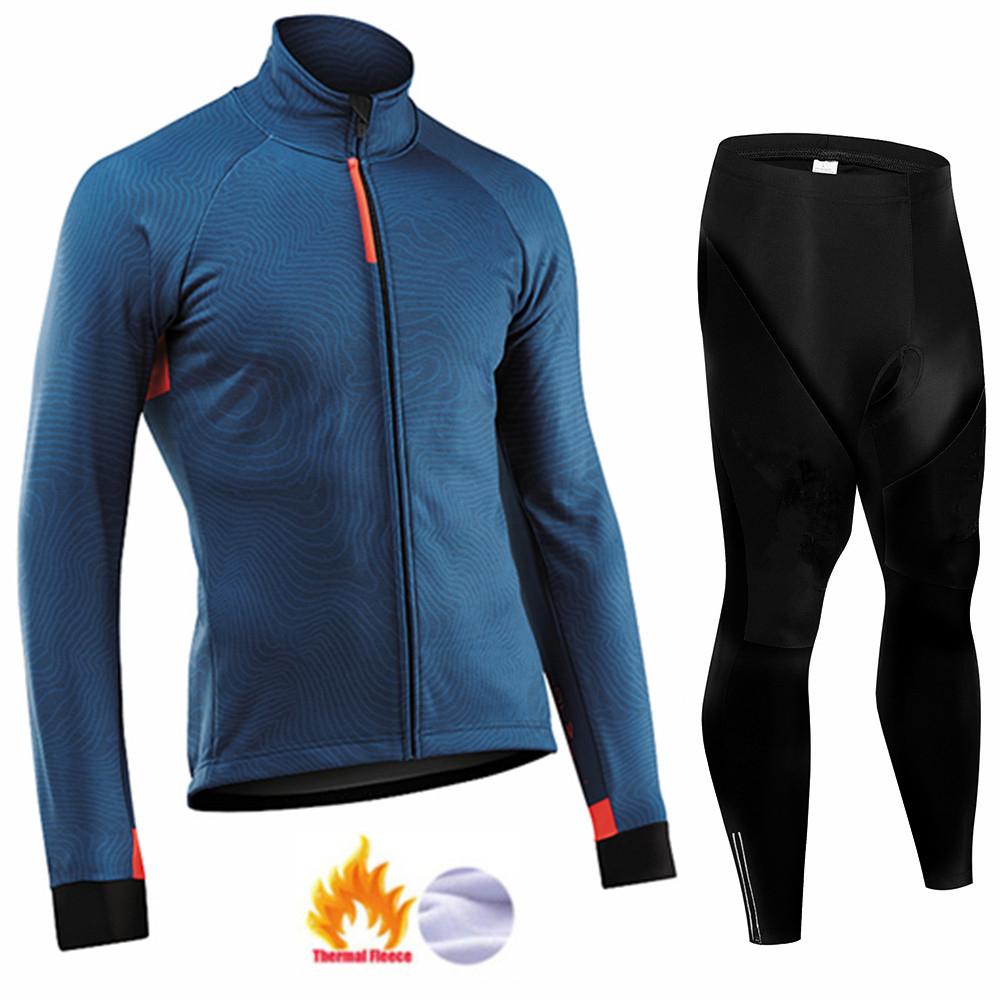 Winter Fleece Men's 2026 Cycling Jersey Sets Mountian Bicycle Clothes Wear Ropa Ciclismo Racing Bike Clothing Team Cycling Suit