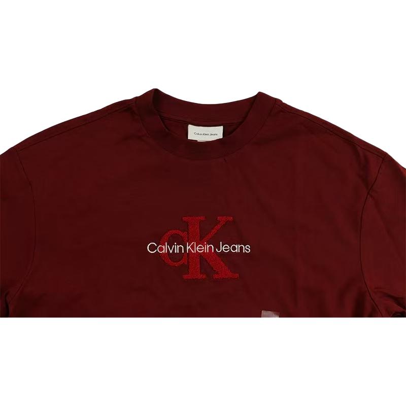 Calvin Klein Jeans Casual Loose Letter Comfortable Round Neck Short Sleeve T-Shirt Men Tops 40EM233-601