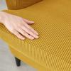 Solid Color Sloping King Back Chair Covers Elastic Polar Fleece Wing Chairs Cover with Seat Cushion Cover Furniture Protector