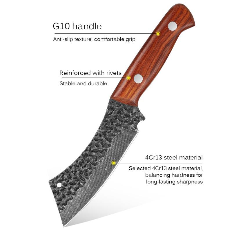 4pcs Boning Knife Sharp Multi-functional Stainless Steel Kitchen Knife Set Household Dividing Pork Meat Cleaver Boning Knife Fruit Knife