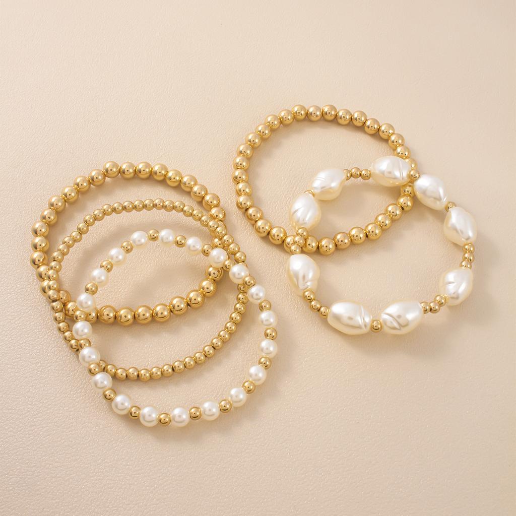 Hot-selling Pearl Set Bracelet Rice Beads Beaded Simple Personality Hand-woven Fashion Bracelet