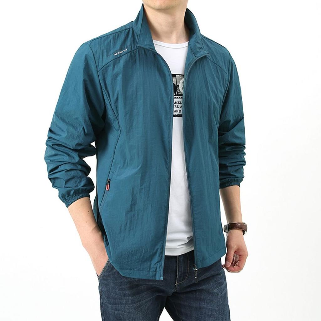 Men's Jacket Thin Breathable Stand-up Collar Coat Sun-protective Clothing Outdoor Sportswear Coat Sun-protective Clothing