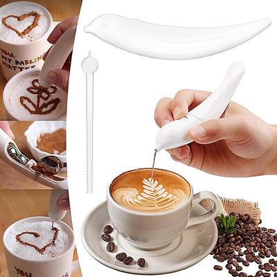 Latte Art Stift Batteriebetrieben Zucker Malstift Würziger Bleistift Leichter Schnitzstift Dekorationswerkzeug für Zuhause Restaurants