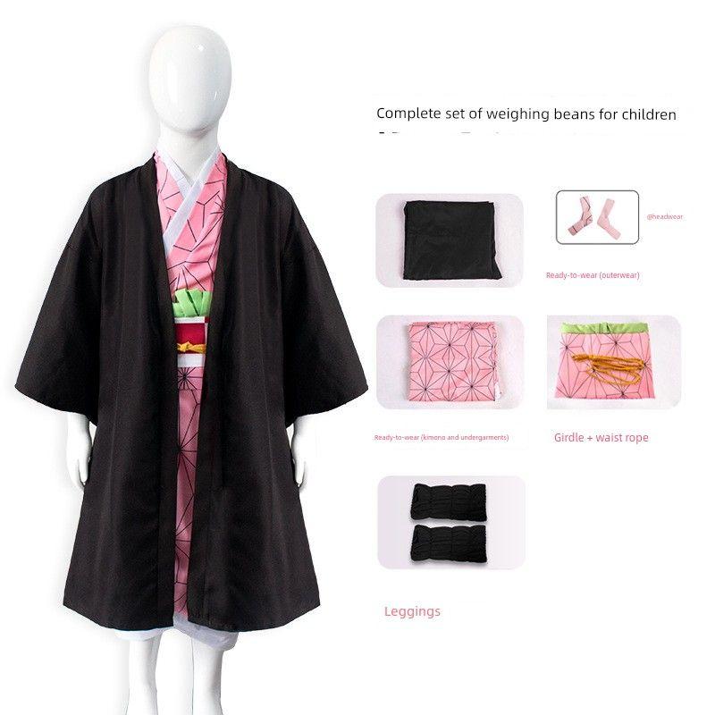 Halloween Demon Slayer Cosplay Costume Demon Slayer Team Kamado Tanjirou Nezuko Zenitsu Cosplay Anime Costume
