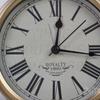 American Creative Iron Table Clock, Retro European Luminous Silent Electronic Desk Clock, Simple Household Student Decor Clock