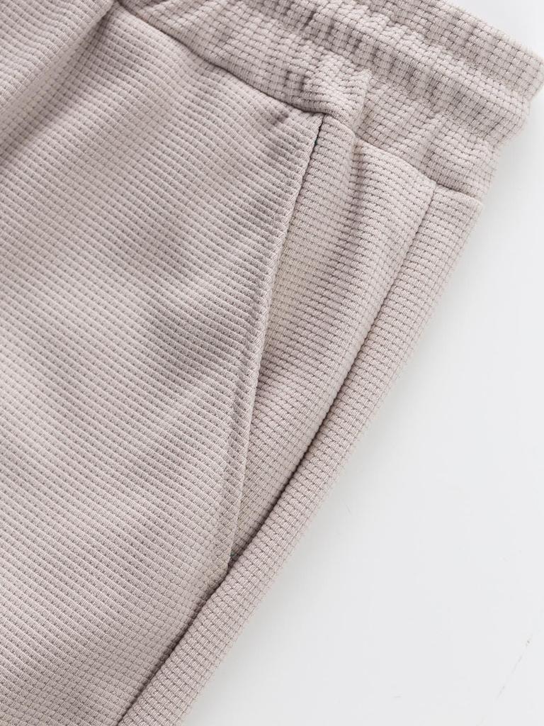 Four Seasons Solid Color Rope Waist Casual Sports Pants