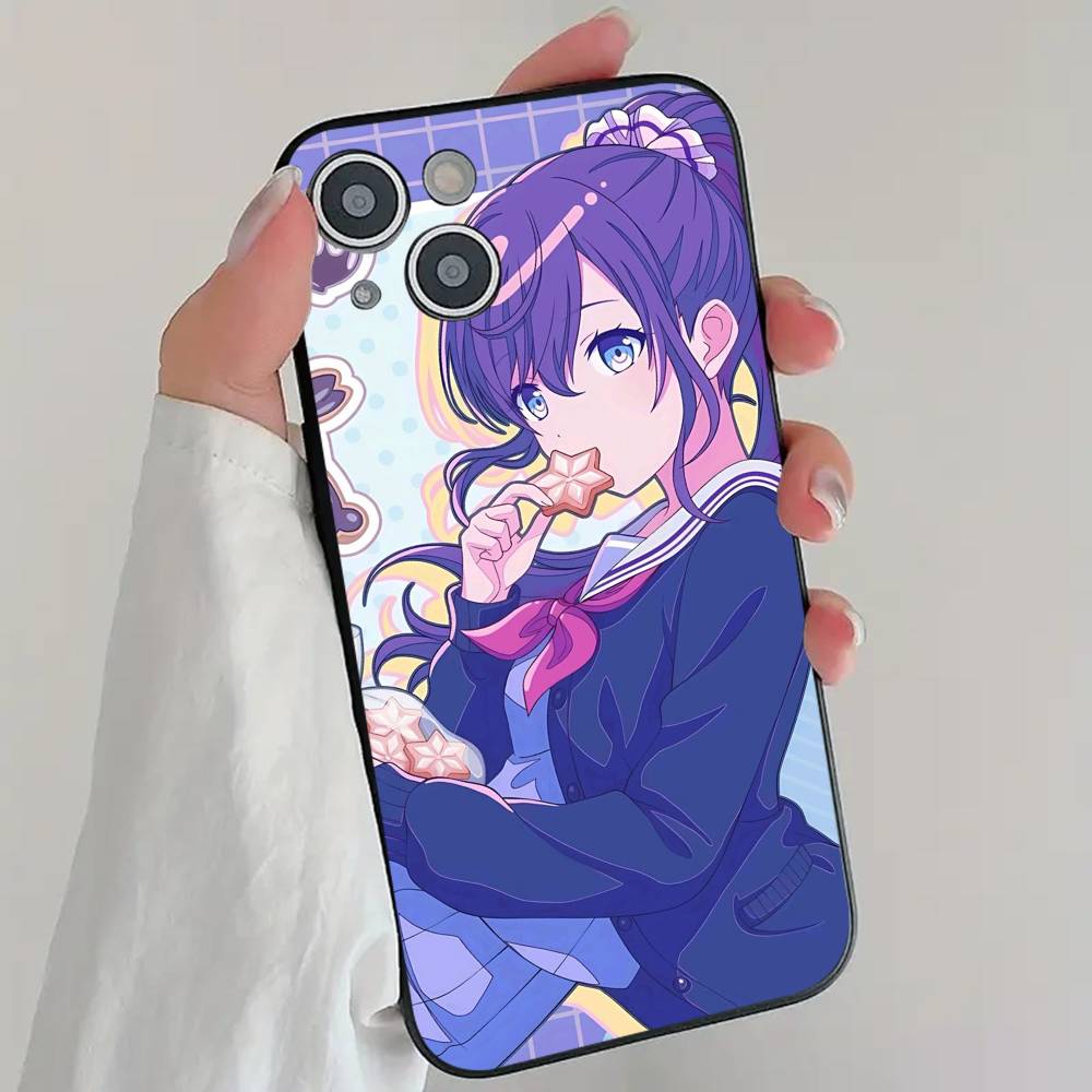 M-Mafuyu A-Asahina Anime Game P-Project S-Sekai Pjsk Phone Case Cool Black Silicone Soft For IPhone 16 15 14 13 12 11 X XR Plus