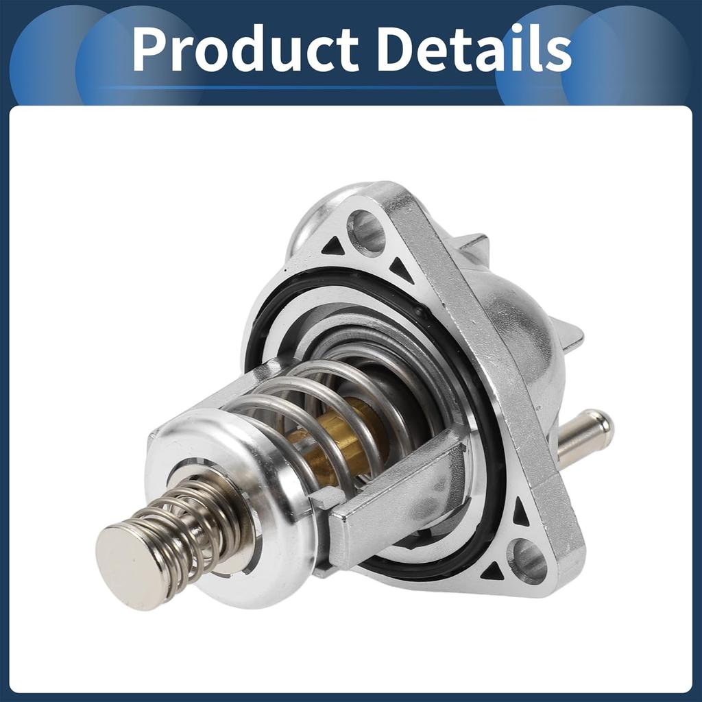 Autothermostat Innerer Motorkühlmittelthermostatgehäuse-Baugruppe Nr. 12674639 für Chevrolet Silverado 1500 2014-2019 Aluminiumlegierung Silberton Langlebig