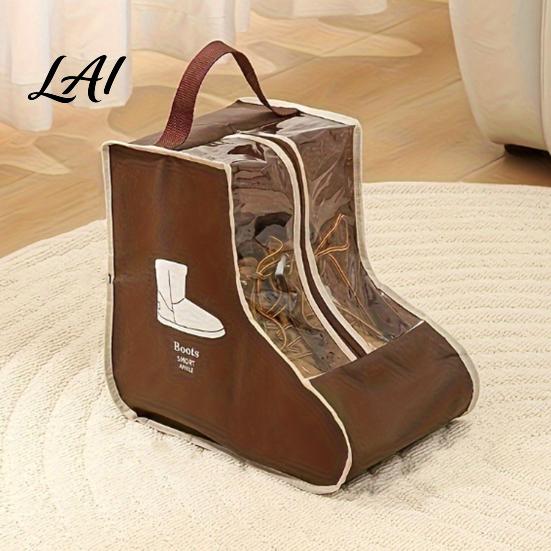 Travel Boot Organizer Boots Storage Bag with Zipper And Handle Portable Transparent PVC Dust Visible Footwear Protector Proof Organizer Dust-proof