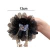 Peony Flower Grasping Clip Mesh Flower Hairgrips Temperament Hair Claw Clips  Women