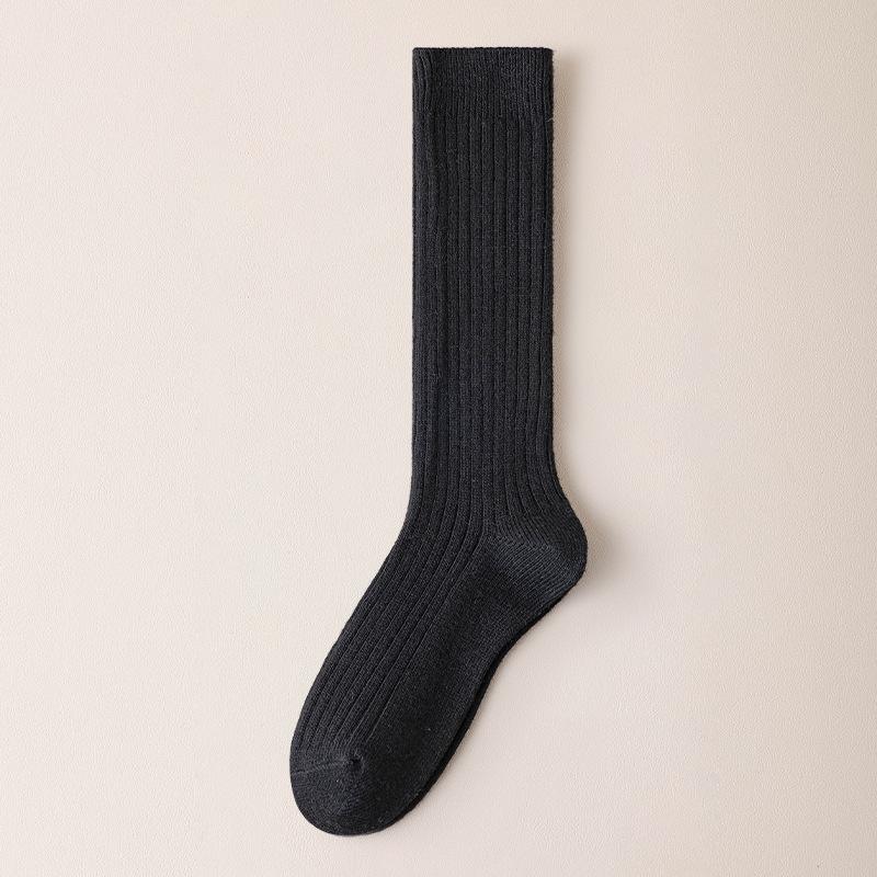 

Жіночі вовняні гольфи до коліна: Теплий, Стрункий, Не об ємний для Осені та Зими One Size чорний