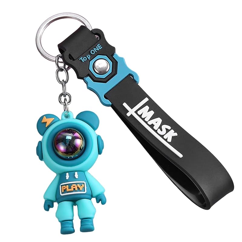 

[Crusward] key ring tide cool bear 3D keychain fashion Elaboration individuality multifunctional Popularity pack decorations mobile phone car keychain