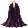 Women's Elegant Pleated Shawl Scarf, Lightweight Breathable Scarf with Beads, Versatile Sunscreen Shawl for Daily/Party