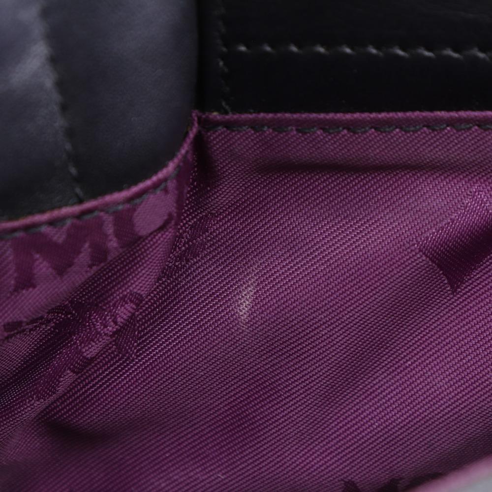 MCM Mini ChainShoulder Shoulder Bag Black Leather Women Used