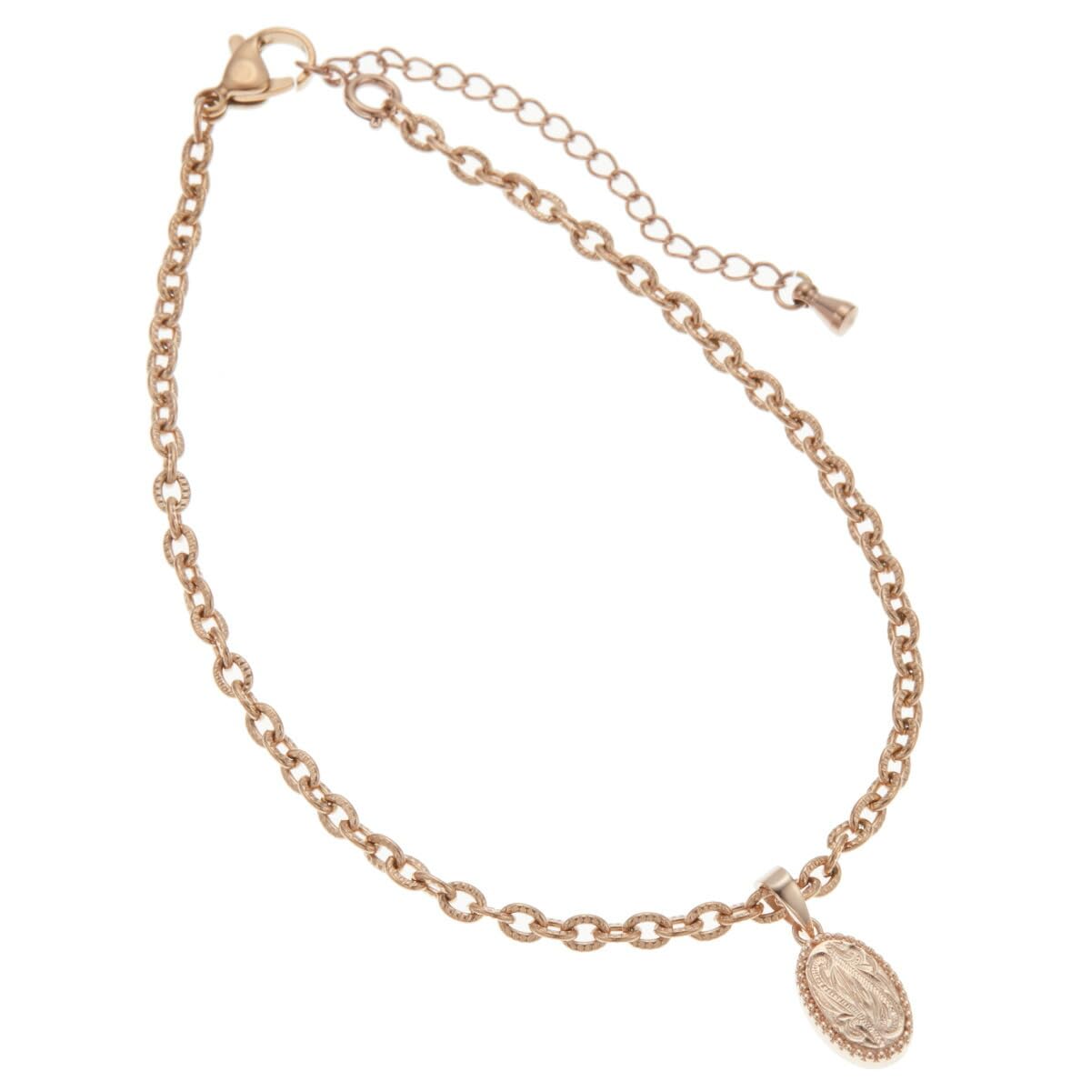 

Хірургічна нержавіюча сталь, гавайська ювелірна монета Milgrain 2way bracelet [Piena] для жінок (Рожеве золото)