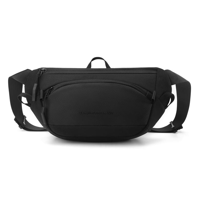 

Men s Anti-theft Waist Pack Large Capacity Multi-layer Chest Bag Water Resistant Sling Shoulder Fanny Pouch for Travel Business чёрный