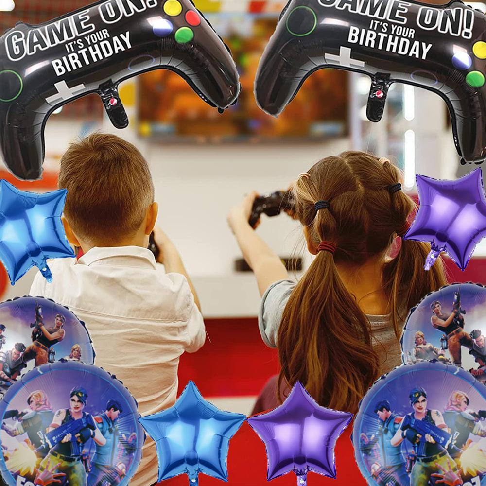 Video Game Party Foil Balloons for Game Fans Theme Birthday Party Supplies