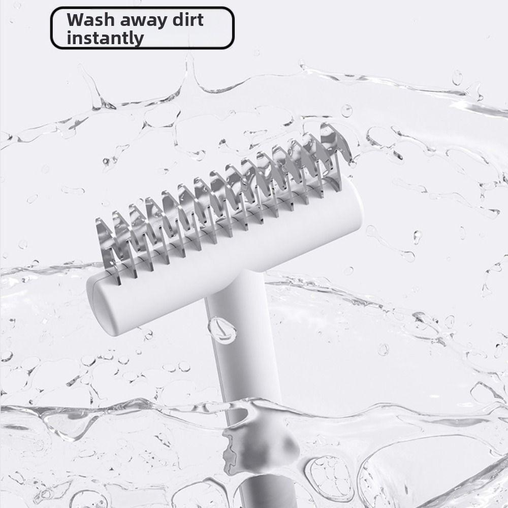 Stainless Steel Dog Detangling Comb Double-sided Tooth Pitch T-type Shedding Cat Brush Portable Deshedding Grooming Tool