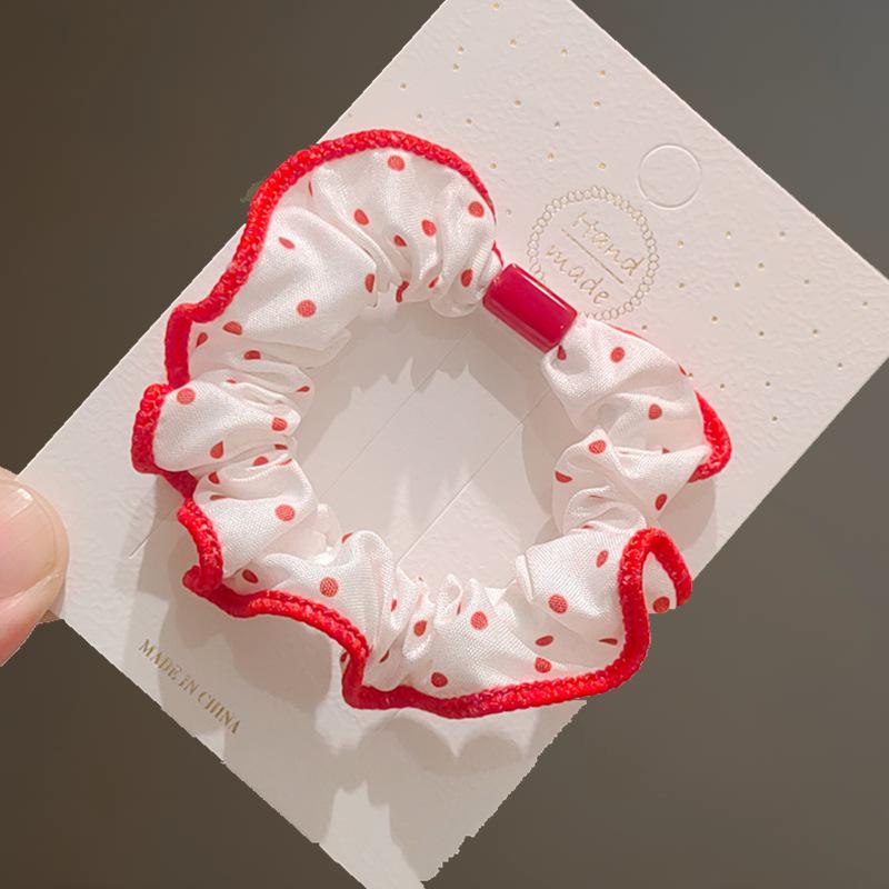 2025 Gumička do vlasů s krajkovým okrajem a sladkou vůní – Dámská gumička ve stylu tenkého střeva na drdoly a vlasové doplňky