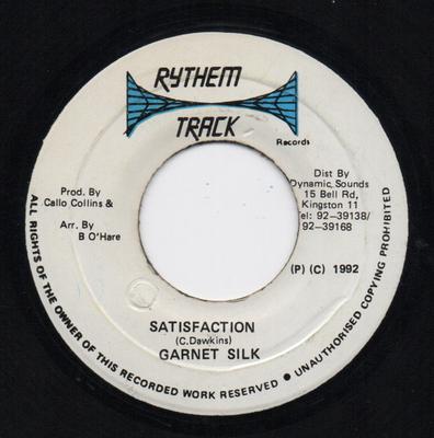 7inch Record GARNETT SILK / SLY DUNBAR & BARRY O - Satisfaction NONE Rythem Track Re 1992 Jamaica Reggae, Ska & Dub Used