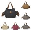 Vintage Canvas Shoulder Bag For Women With Zipper Pockets And Retro Style For Daily Use