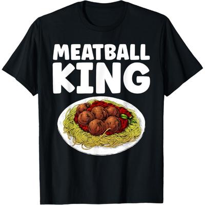 Funny Meatball Art For Men Dad Boys Toddlers Meatball Lovers T-Shirt