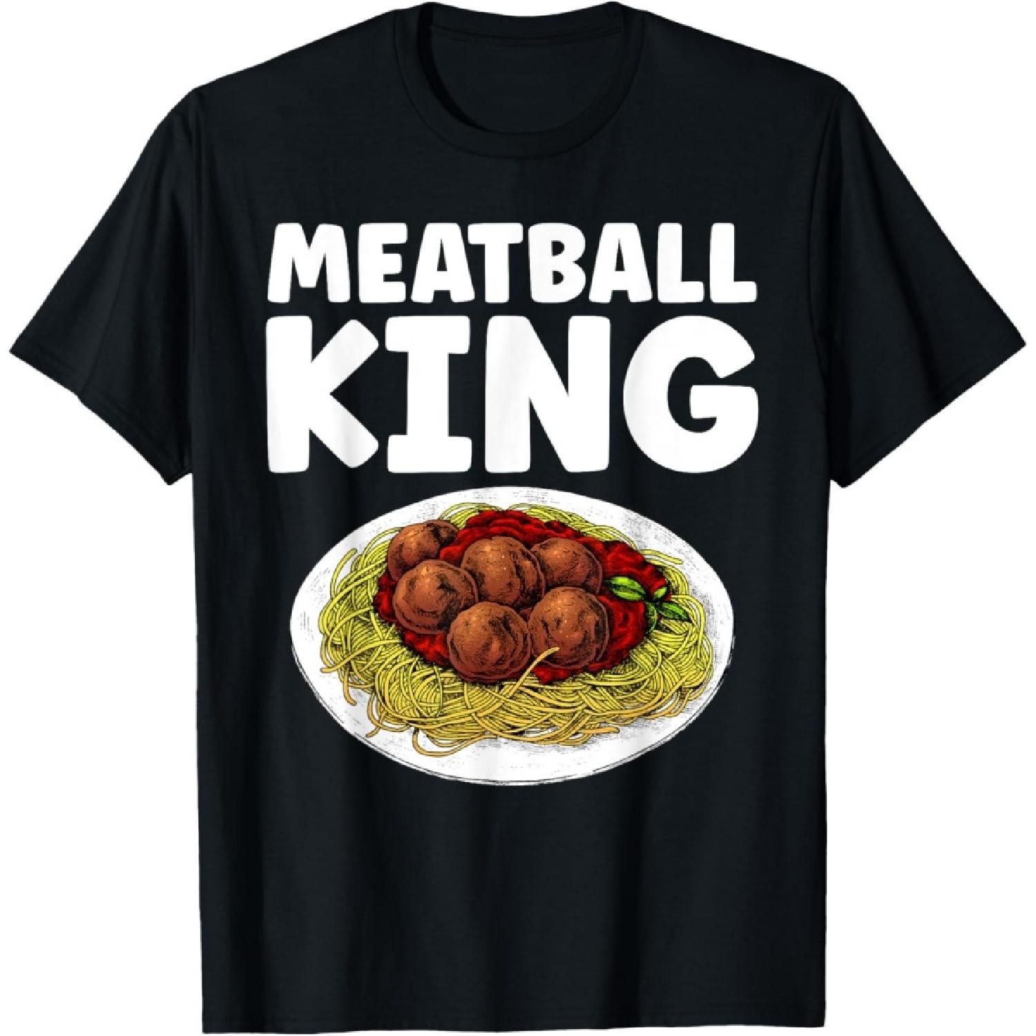 Funny Meatball Art For Men Dad Boys Toddlers Meatball Lovers T-Shirt S