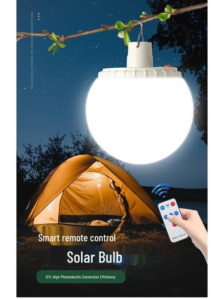 High-Brightness E27 LED Football Light with Solar Charging and Foldable Design