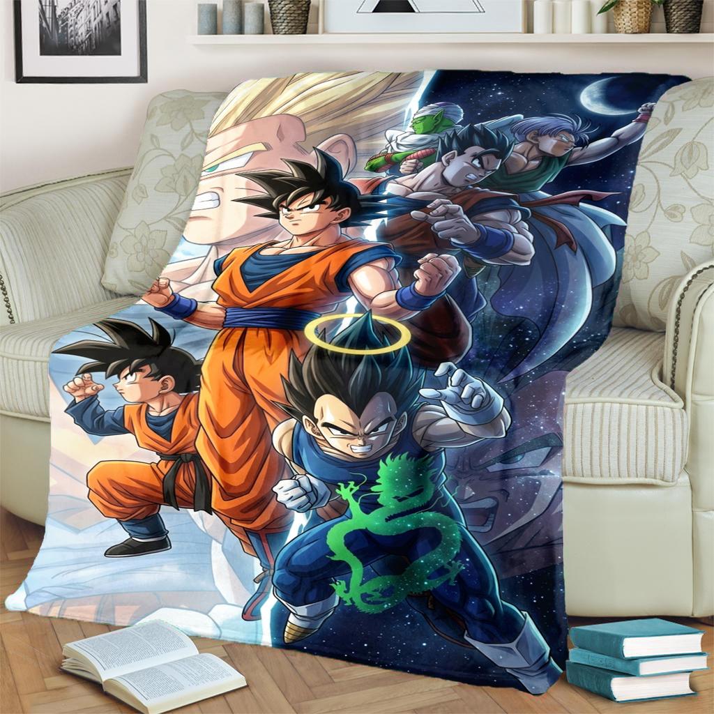 Comfortable Dragon Ball! Flannel Print Blanket for Bedrooms, Sofas, Beds, Chairs, Picnics, Travel