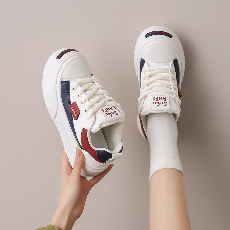 Мода 2024 года Новые повседневные парусиновые женские кроссовки на платформе Спортивная — фото 4
