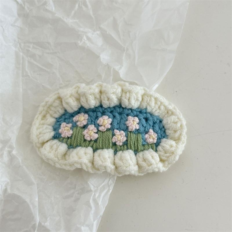 Soft Knit Baby Barrette Cute Hair Clip Knitted Baby Hairpin Warm Baby Girls Hairpin Fashionable Accessory for Your Child