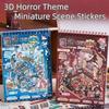 New Horror Theme 3D Miniature Scene PET DIY Crafts Cabin Houses Stickers 8 Scene 20 Sheets Pocket Sticker Book Holiday Gifts