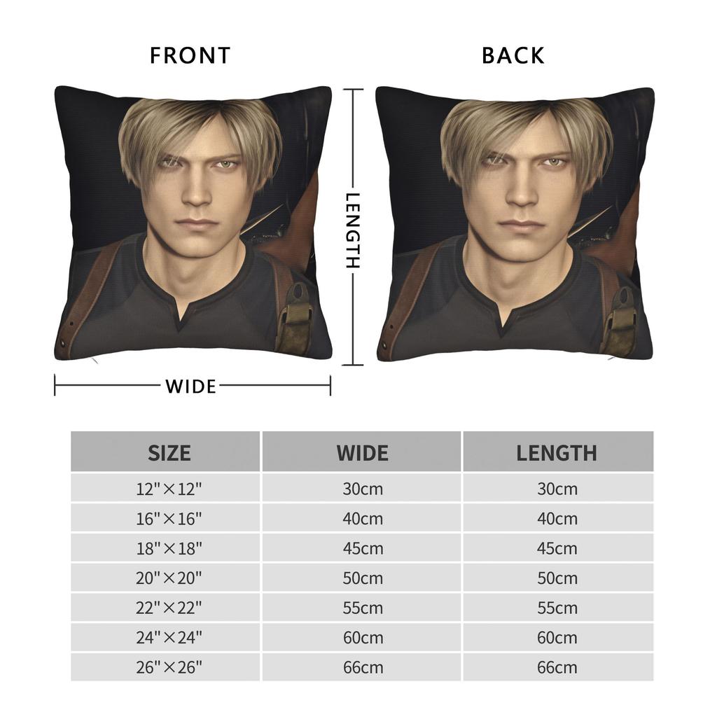 Leon Kennedy Pillow Cover Comfy Cushion Cover Vintage Pillow Case For Sofa Home Decoration