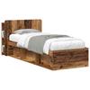 Headboard Cabinet with Storage Reclaimed Wood Effect Wood Based Material